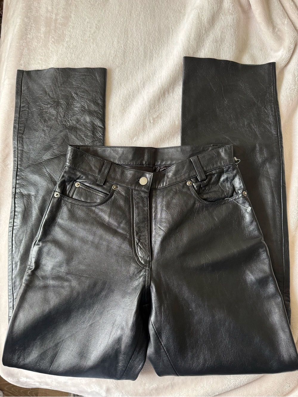 100% Leather High Waisted Pant